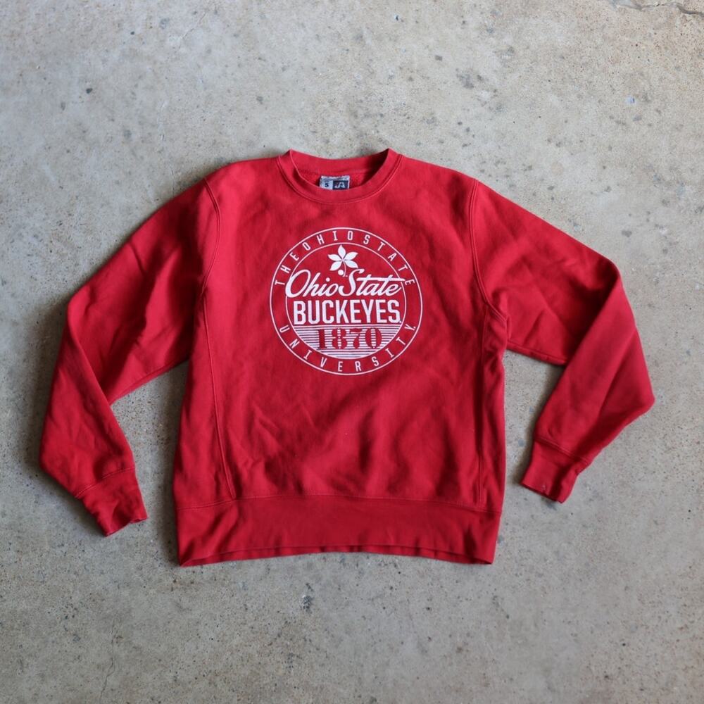 Vintage Ohio State Buckeyes Crewneck Sweatshirt Red Size S College Football